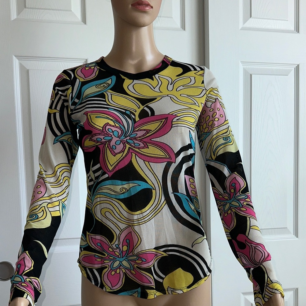 KAREN KANE Multicolor Floral Long Sleeve Blouse.
